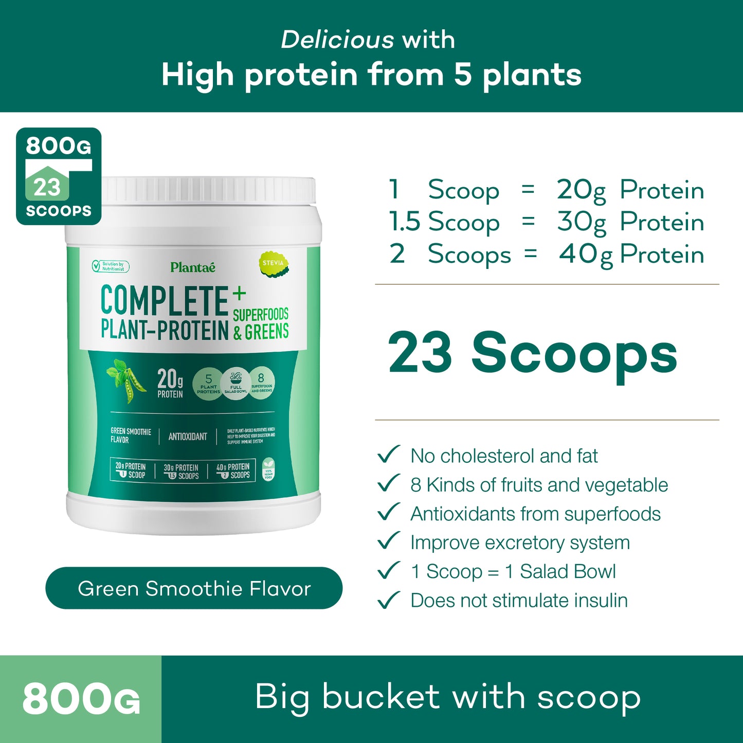 Plantae Complete Plant Protein With SuperFoods And Greens