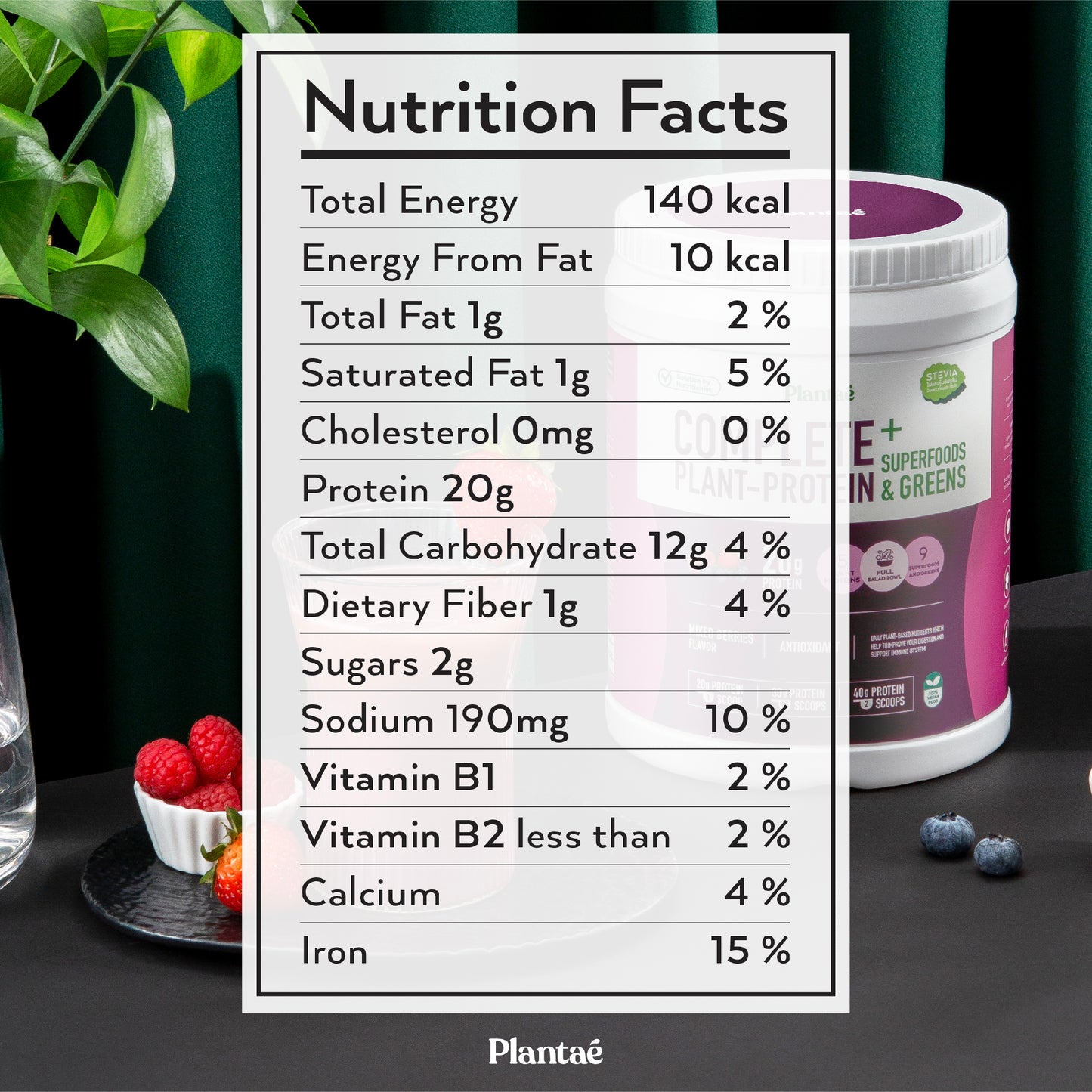 Plantae Complete Plant Protein With SuperFoods And Greens