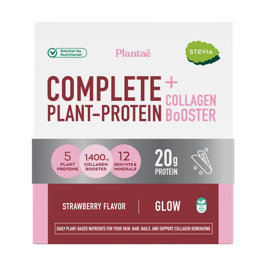 Plantae Complete Plant Protein + Collagen Booster: Strawberry Travel Pack 8 Sachets